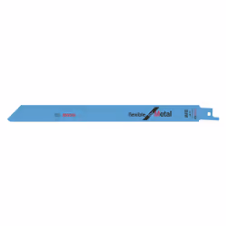 Bosch Lames de scie sabre S 1122 EF Flexible for Metal, Lames de scie sauteuse, Métal non Ferreux, Acier, Bimétal, Bleu, 17,5 ...