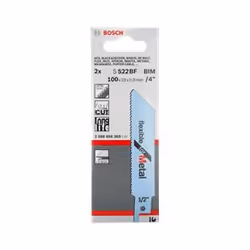 Bosch S 522 EF, Lames de scie sauteuse, Métal, Bimétal, Gris, 1,4 mm, 10 cm
