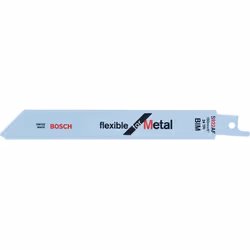 Bosch Lames de scie sabre S 922 AF Flexible for Metal, Lames de scie sabre, Profil, Plaque métallique (fine), Bimétal, 1 mm,  ...