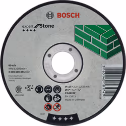 Bosch Disques à tronçonner Expert for Stone, Disque de coupe, Bosch, 2,22 cm, 23 cm, Noir, 3 mm