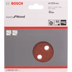 Papier de sable Bosch C430; 115 mm; K60; 5 unités
