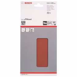 BOSCH Papier abrasif pour ponceuse vibrante avec bande auto-agrippante - Perforé - Grain 40 - 230 mm x 11
