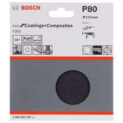 Bosch 2 608 605 497 fourniture de ponçage manuel pâte sablée P80 10 pièce(s)