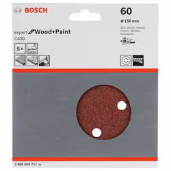 Bosch 2 608 605 717 fourniture de ponçage manuel pâte sablée P60 5 pièce(s)