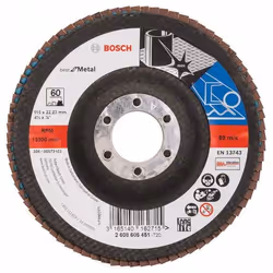 Meule-éventail Bosch Best for Metal X571; 180 mm; K60