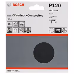 Bosch 2 608 606 757 fourniture de ponçage manuel pâte sablée Grain ultra fin P120 10 pièce(s)