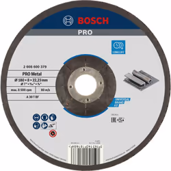 Informations techniques Dimension produit, Ø : 180 mm Forme (fraise) : coudé compatibilité du matériau : acier Épaisseur : 8 ...