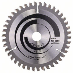 Lame de scie Bosch MULTI MATERIAL; 150x2x20,0 mm; Z42; -5°