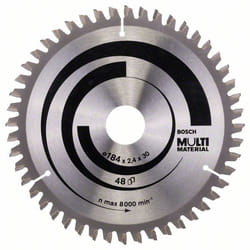 Lame de scie Bosch MULTI MATERIAL; 184x2,4x30,0 mm; Z48; -5°