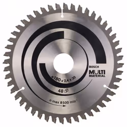 Lame de scie Bosch MULTI MATERIAL; 180x2,4x30,0 mm; Z48; -5°