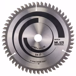 Lame de scie Bosch MULTI MATERIAL; 190x2,4x20,0 mm; Z54; -5°
