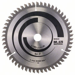 Lame de scie Bosch MULTI MATERIAL; 190x2,4x20,0 mm; Z54; -5°