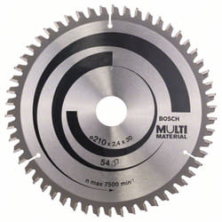 Lame de scie Bosch MULTI MATERIAL; 210x2,4x30,0 mm; Z54; -5°