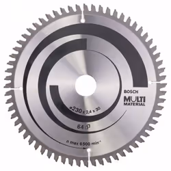 Lame de scie Bosch MULTI MATERIAL; 230x2,4x30,0 mm; Z64; -5°