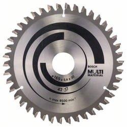 Lame de scie Bosch MULTI MATERIAL; 165x2,4x30,0 mm; Z42; -5°