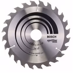 Lame de scie Bosch OPTILINE WOOD; 184x2,6x30,0 mm; Z24; 15°