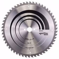 Lame de scie Bosch OPTILINE WOOD; 350x3,5x30,0 mm; Z54; 10° - Vue supplémentaire 2