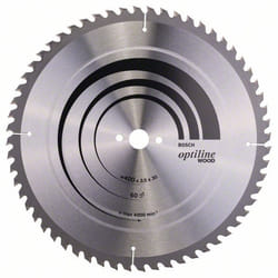 Lame de scie Bosch OPTILINE WOOD; 400x3,5x30,0 mm; Z60; 10°