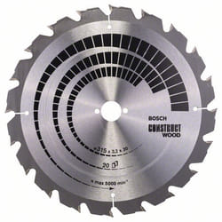 Lame de scie Bosch CONSTRUCT WOOD; 315x3,2x30,0 mm; Z20; 15°