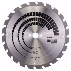 Lame de scie Bosch CONSTRUCT WOOD; 350x3,5x30,0 mm; Z24; 15°