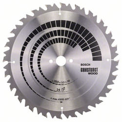 Lame de scie Bosch CONSTRUCT WOOD; 350x3,2x30,0 mm; Z24; 20°