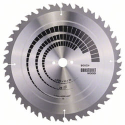 Lame de scie Bosch CONSTRUCT WOOD; 400x3,2x30,0 mm; Z28; 20°
