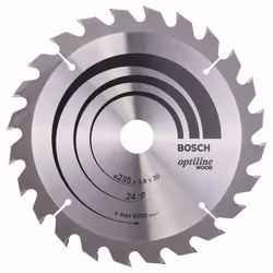 Lame de scie Bosch OPTILINE WOOD; 235x2,8x30,0 mm; Z24; 15°