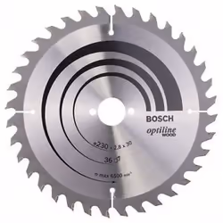 Lame de scie Bosch OPTILINE WOOD; 230x2,8x30,0 mm; Z36; 15°