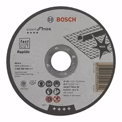 Bosch Disques à tronçonner Expert for Inox, Disque de coupe, Moyeu déporté, Métal, Acier inoxydable, Bosch, 2,22 cm, 12,5 cm