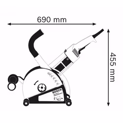 Bosch 0 601 368 703 rainureuse murale 23 cm 5000 tr/min 2400 W