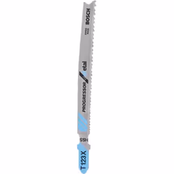 Bosch 2608638700, Lames de scie sauteuse, Profil, Feuille de métal (épais), Acier rapide, 1,2 mm, 2,6 mm, 10 cm