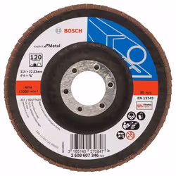 Bosch X551 Expert for Metal, Disque de ponçage, Acier au carbone, Fonte, Métal, Métal non Ferreux, Bosch, 2,22 cm, 11,5 cm, M ...