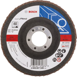 Bosch - Disque à lamelles Expert for Metal 115 22,23 40 plateau droit en fibre de verre - 2608607349