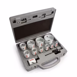 DESCRIPTION Bosch 2608584667 Coffret de 14 scies trépans Jeux de scies cloches avec adaptateur Power Change, progresseur Quan ...