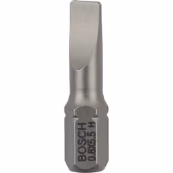 Bosch Embout de vissage qualité extra-dure, 25 pièce(s), Fente, 5.5 mm, Acier, 25 mm, 25,4 / 4 mm (1 / 4")
