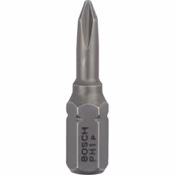 Bosch Embouts de vissage qualité extra-dure, 3 pièce(s), Phillips, PH 1, PH1, 25 mm, 25,4 / 4 mm (1 / 4")