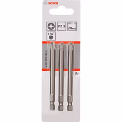 Peu de tournevis Bosch 2607001585; PZ3; 89 mm; 3 unités