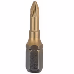 Bosch Embout de vissage qualité Max Grip, 3 pièce(s), Cruciforme, PZ1, 25 mm, 25,4 / 4 mm (1 / 4"), Hexagonal