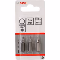 Bosch 2 607 001 716 embout de tournevis 3 pièce(s)