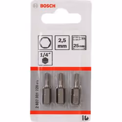 Bosch 2 607 001 720 embout de tournevis 3 pièce(s)