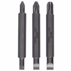Pack de 3 embouts de tournevis doubles S 0,6x4,5, S 0,8x5,5, S 1,2x6,5; PH1, PH2, PH3; 60 mm Caractéristiques techniques: Lon ...