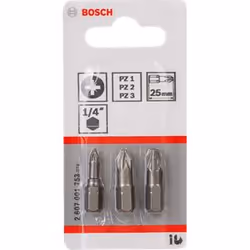 Bosch 2 607 001 753 embout de tournevis 3 pièce(s)