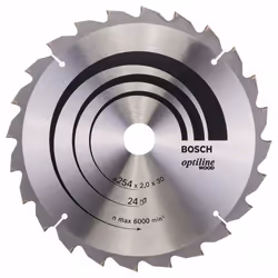 Lame de scie Bosch SPEEDLINE WOOD; 254x2x30,0 mm; Z24; 15°