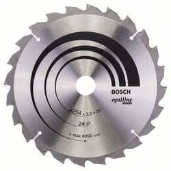 Lame de scie Bosch SPEEDLINE WOOD; 254x2x30,0 mm; Z24; 15°