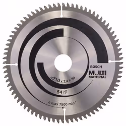 Lame de scie Bosch MULTI MATERIAL; 210x2,5x30,0 mm; Z80; -5°