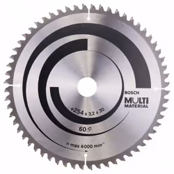 Lame de scie Bosch MULTI MATERIAL; 254x3,2x30,0 mm; Z60; -5°