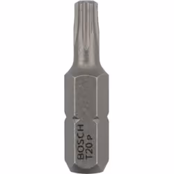 Bosch Embout de vissage qualité extra-dure, 25 pièce(s), Torx, T20, Acier, 25 mm, 25,4 / 4 mm (1 / 4")