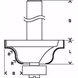 Fraise a rayon concave Bosch 6,3/17,4/61 mm avec palier - Vue supplémentaire 4