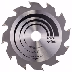 Lame de scie Bosch OPTILINE WOOD; 140x2,4x20,0 mm; Z20; 15°