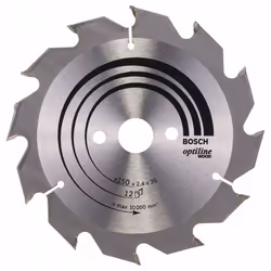 Lame de scie Bosch OPTILINE WOOD; 150x2,4x20,0 mm; Z12; 15°